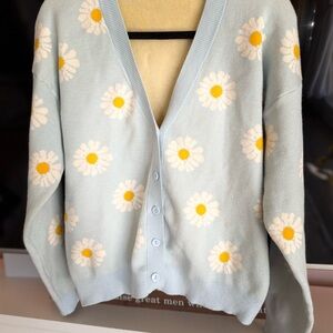 Daisy Patterned Women's Cardigan